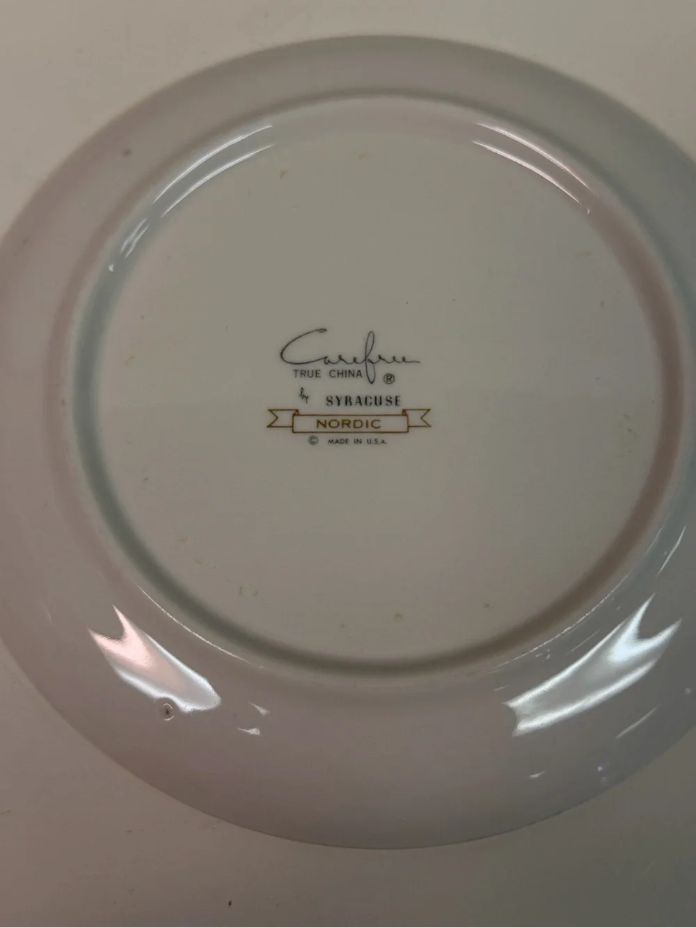 Vintage Carefree True China Nordic Syracuse Atomic Pattern Bread & Butter Plate